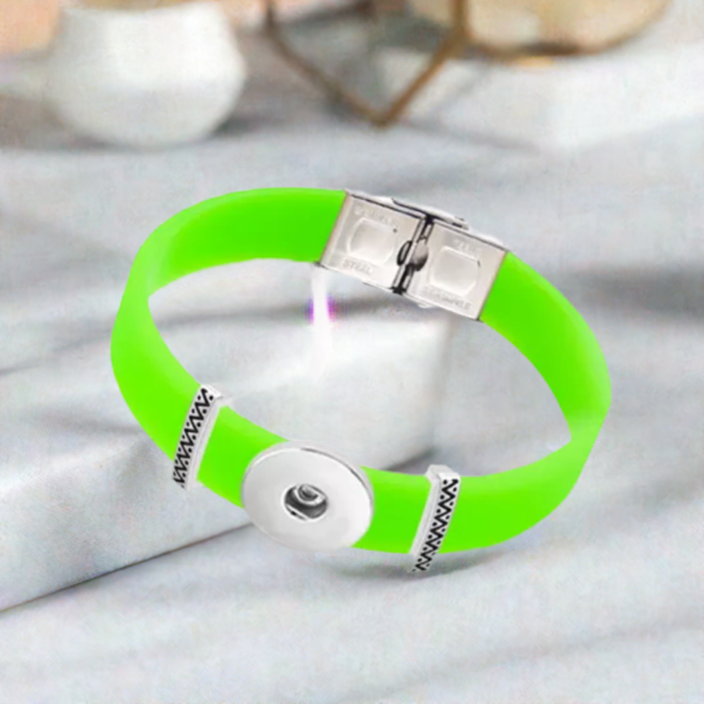 Petite Light Green Silicone Adjustable Bracelet