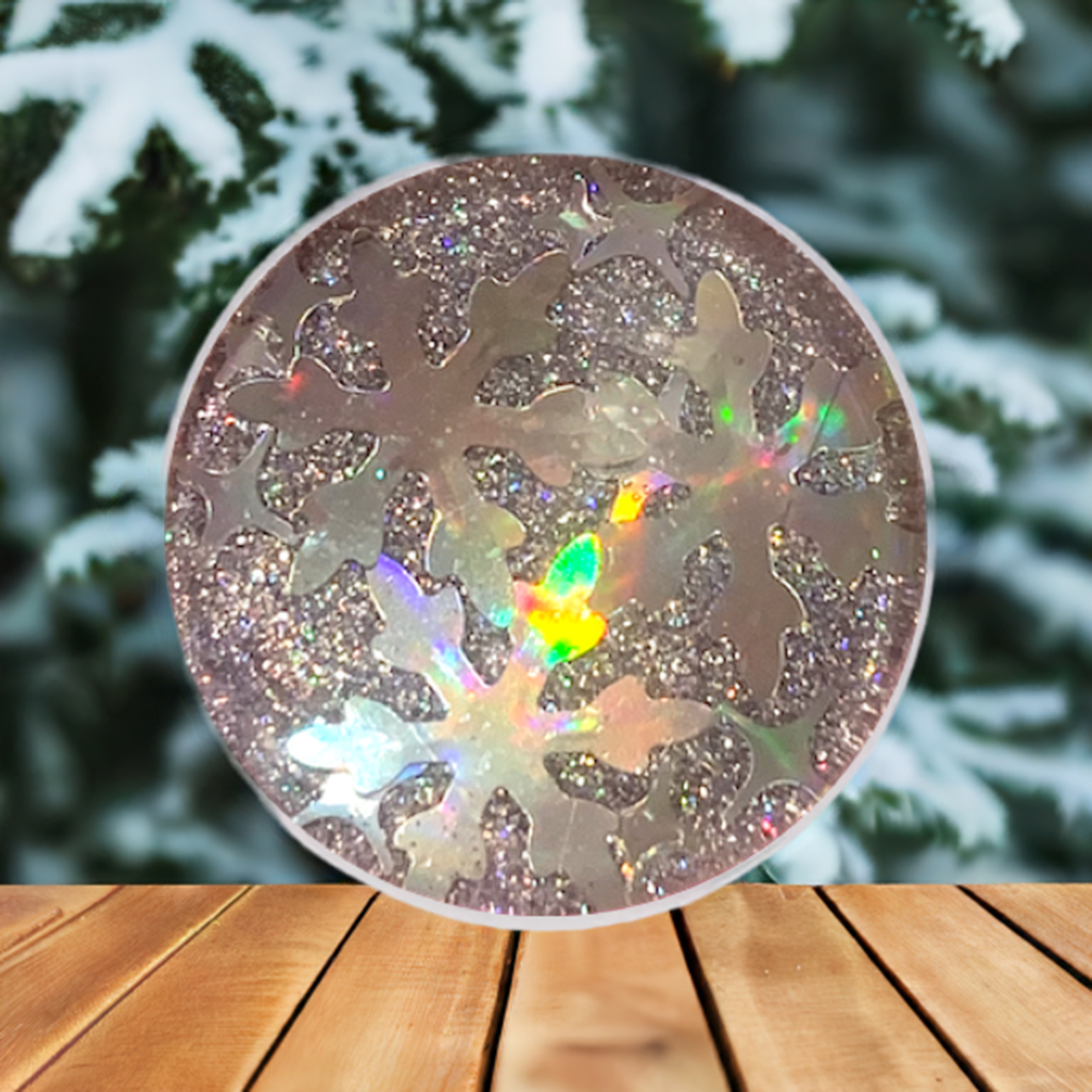 Statement Let It Snow Holographic Glitter Snap