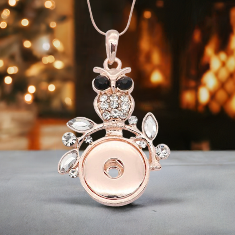 Statement Crystal Owl Necklace