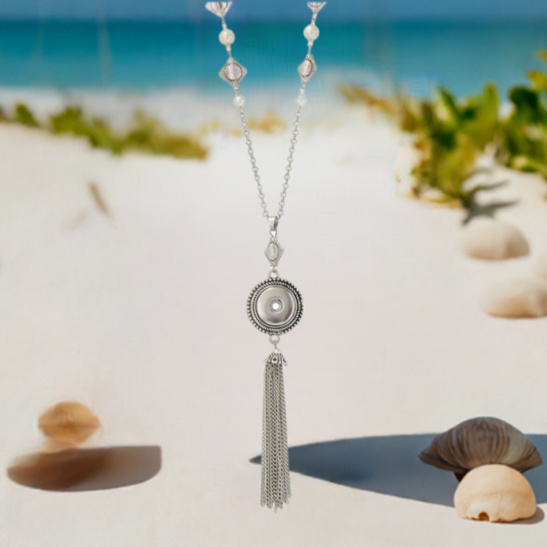 Statement Crystal Tassel Necklace