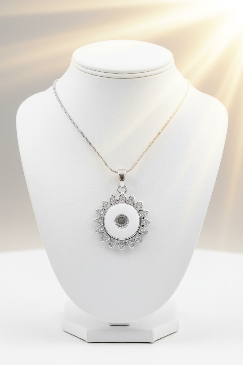 Statement Crystal Flower Necklace
