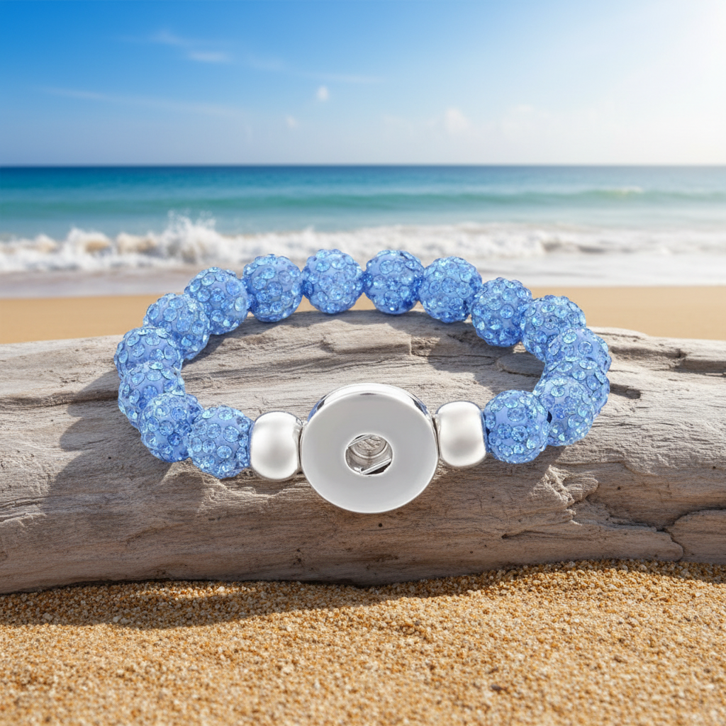 Statement Crystal Ball Stretch Bracelet