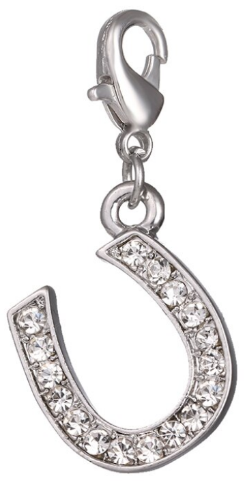 Crystal Horseshoe Clip Charm