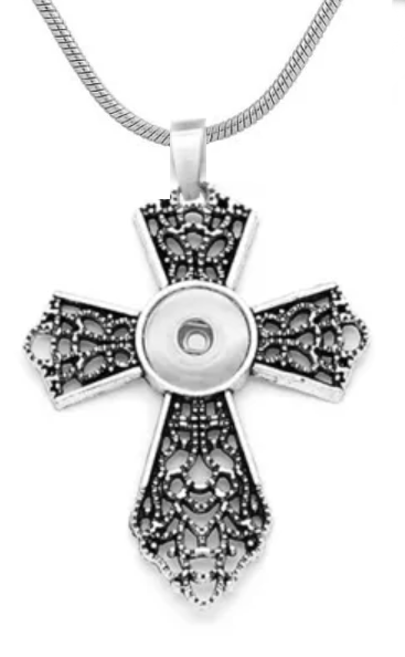 Petite Lace Cross Necklace