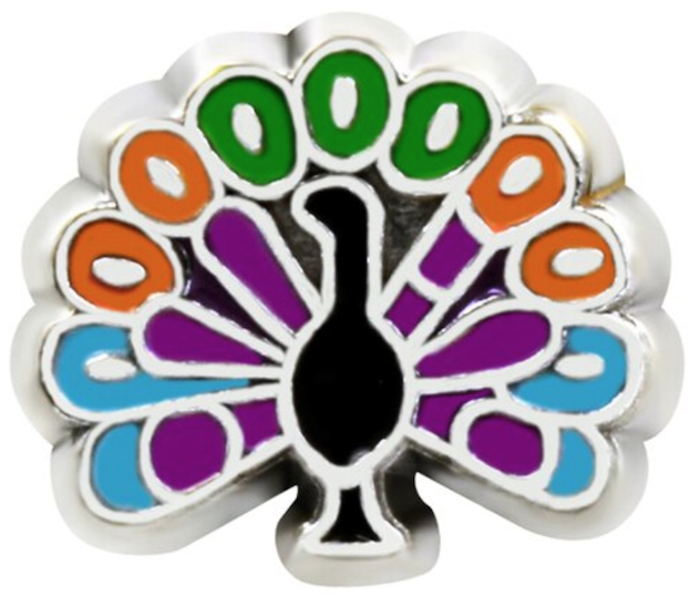 Peacock Locket Charm
