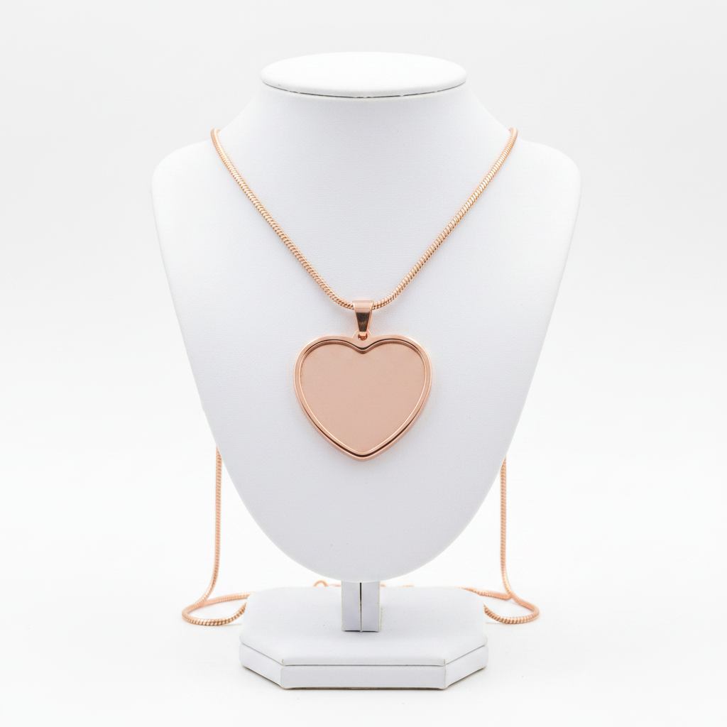 Custom Picture Heart Necklace