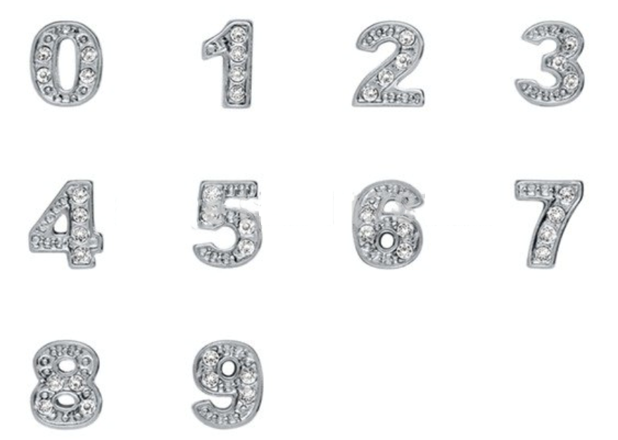 Number Locket Charms