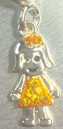 Yellow Dress Girl Clip Charm