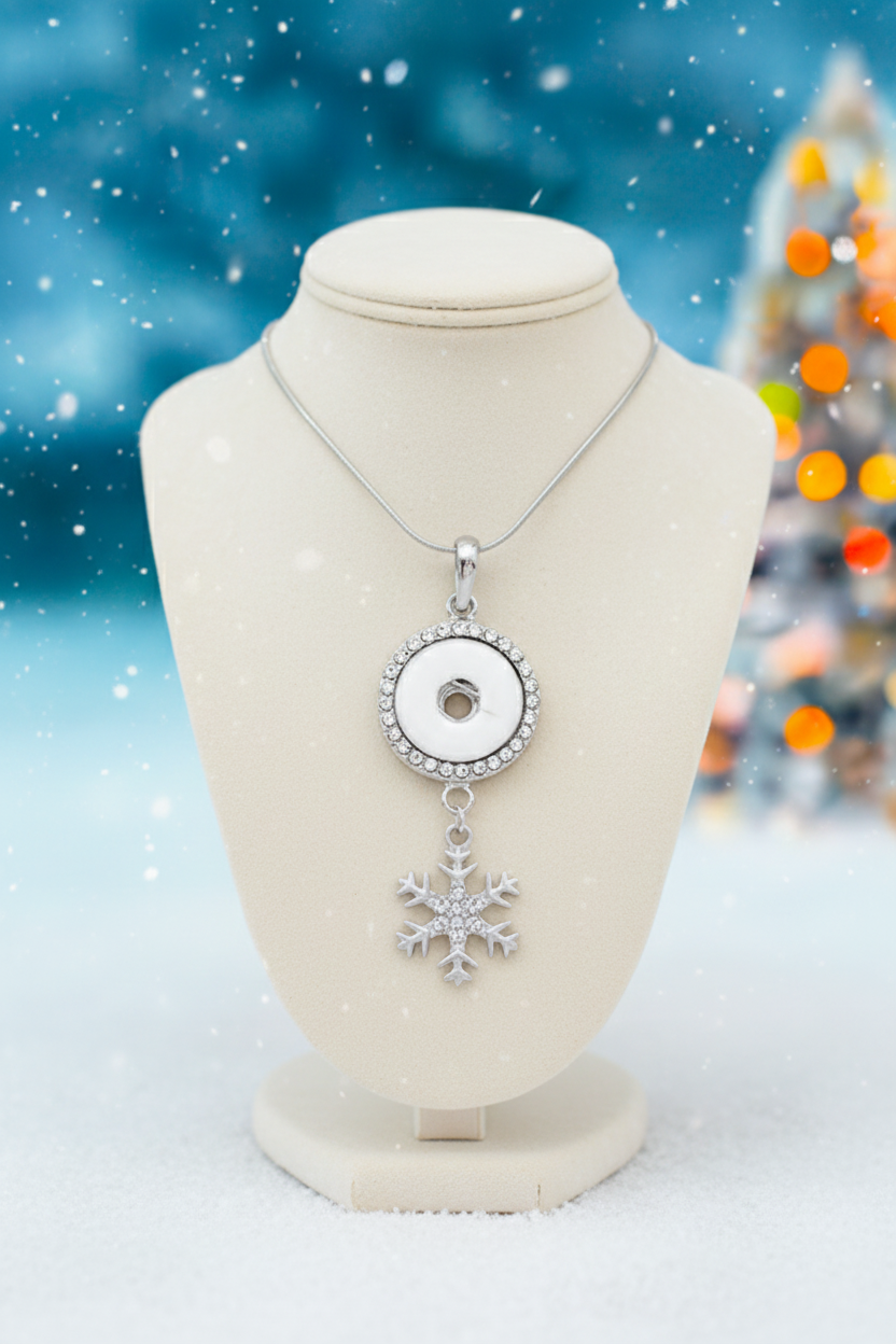 Statement Dangle Snowflake Necklace