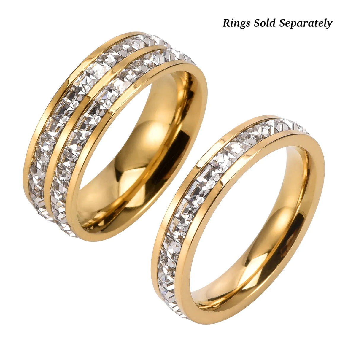 Dazzling Stainless Steel Eternity Ring