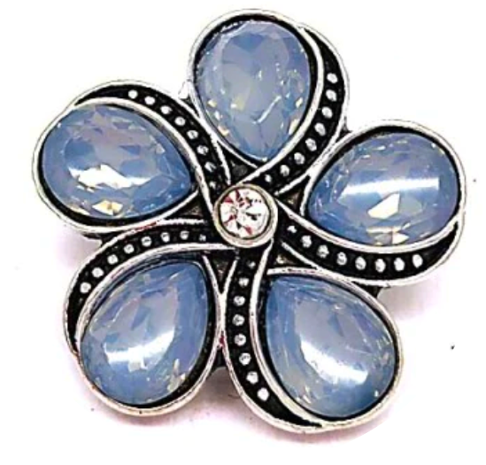 Statement Bling Swirl Flower Snap