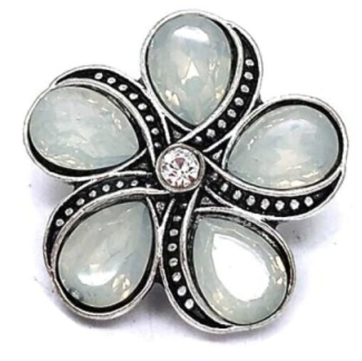 Statement Bling Swirl Flower Snap