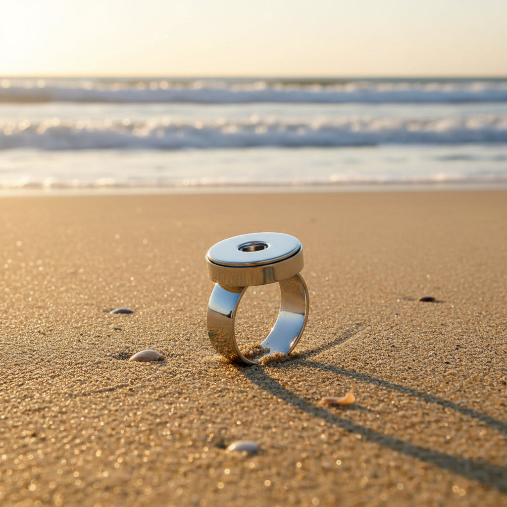 Statement Metal Band Ring - Size 7