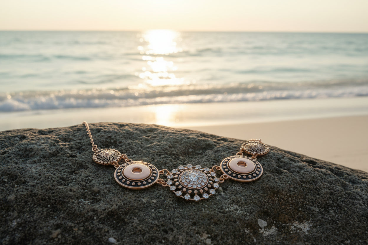 Statement 3 Snap Bling Necklace
