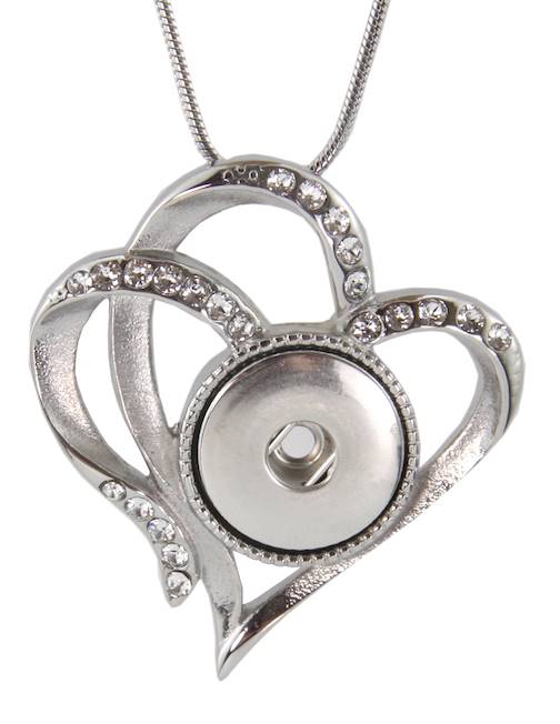 Statement Stainless Steel Double Hearts Necklace