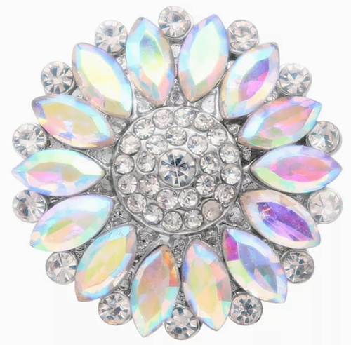 Statement Crystal Flower Snap