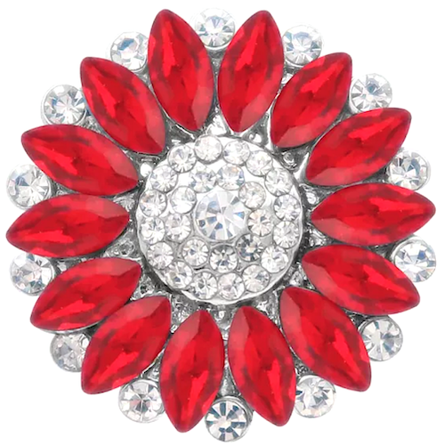 Statement Crystal Flower Snap