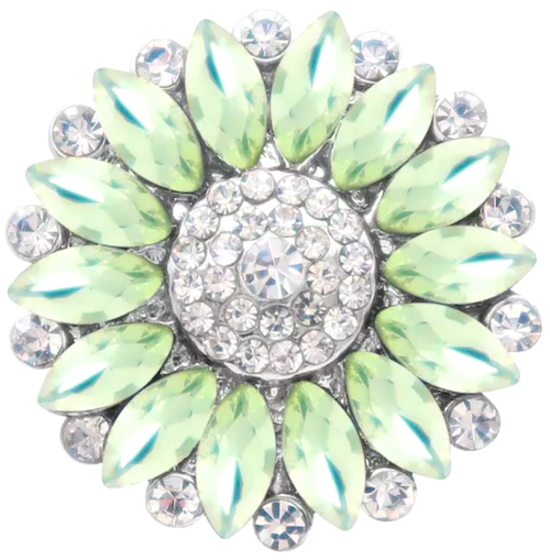 Statement Crystal Flower Snap