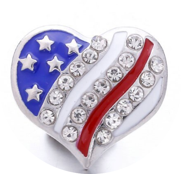 Statement Flag Heart Snap
