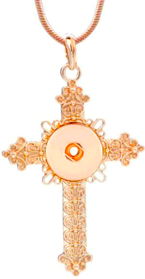 Statement Rose Gold Cross Necklace