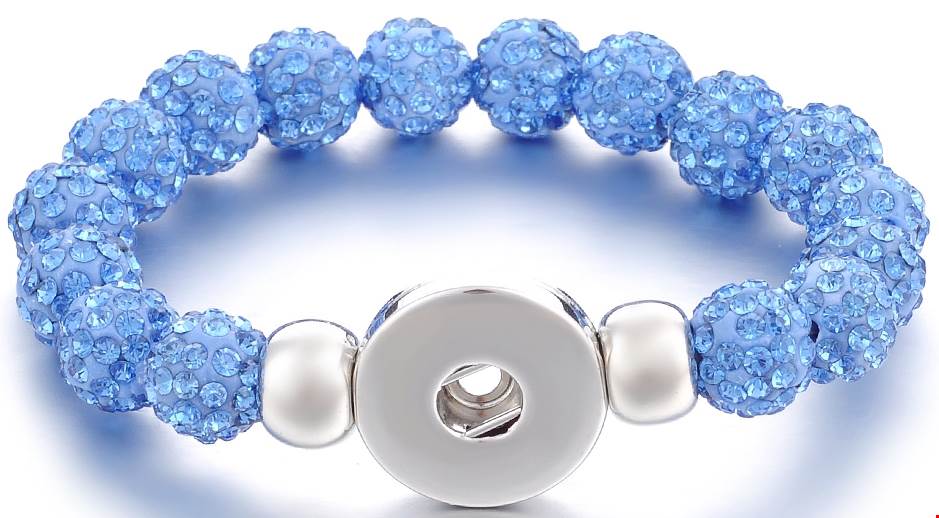 Statement Crystal Ball Stretch Bracelet