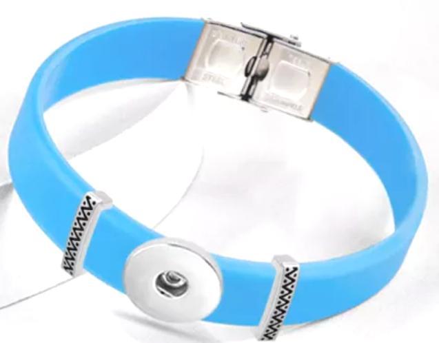 Petite Light Blue Silicone Adjustable Bracelet