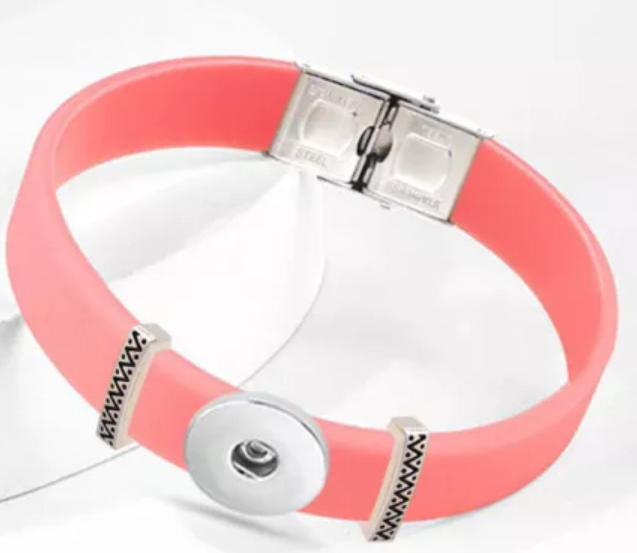 Petite Light Pink Silicone Adjustable Bracelet