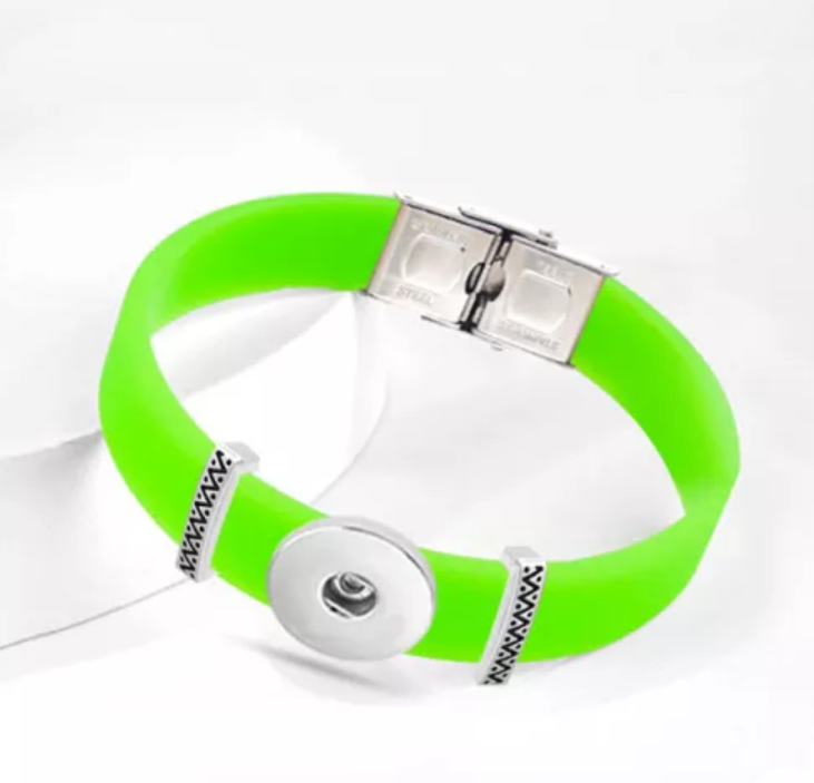 Petite Light Green Silicone Adjustable Bracelet