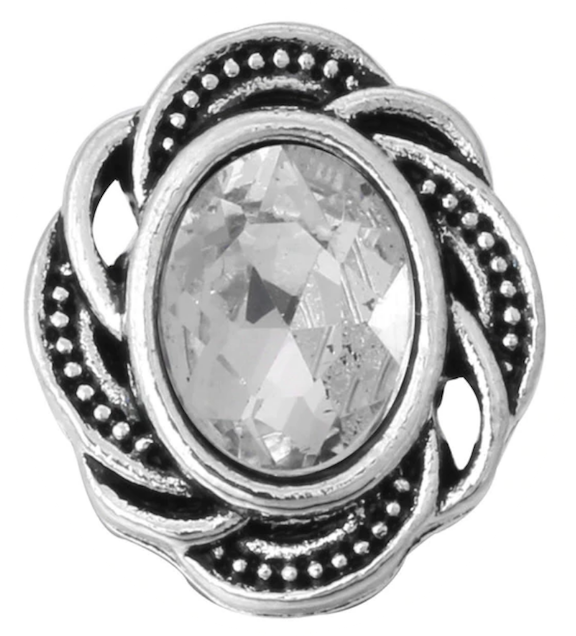 Petite Vintage Swirls Crystal Snap