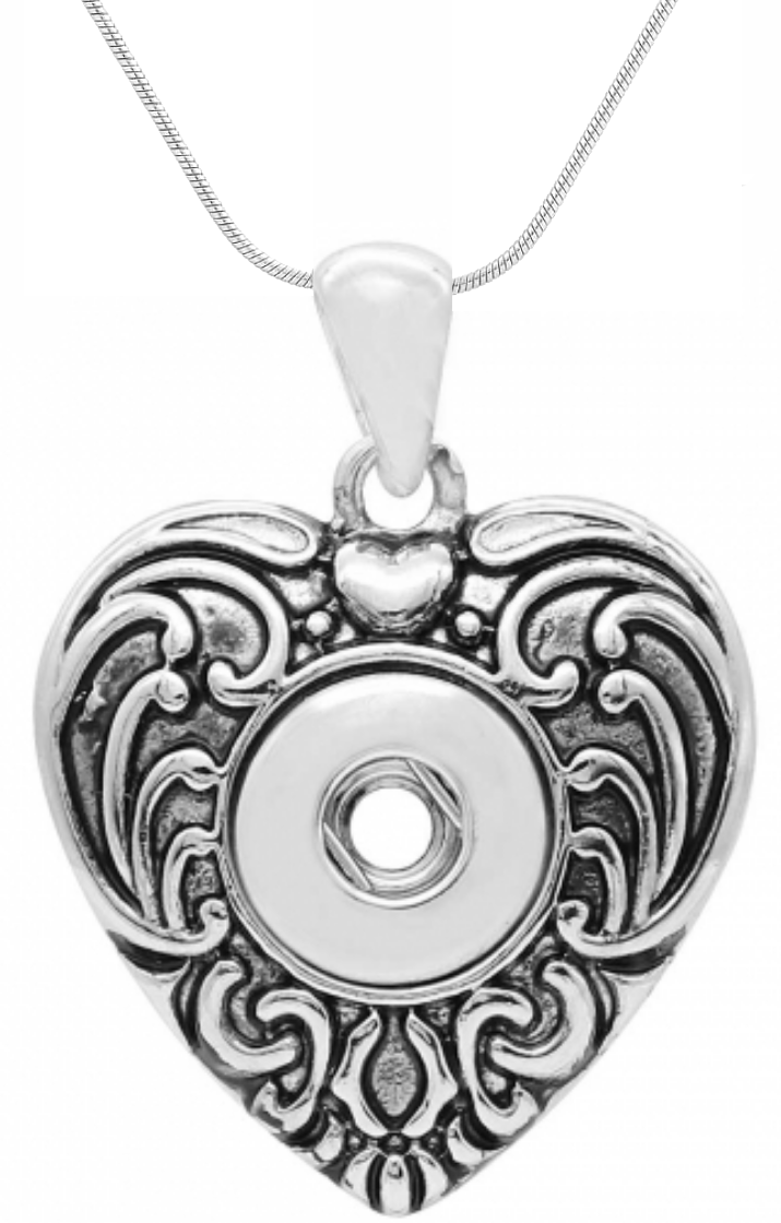 Petite Swirled Heart Necklace