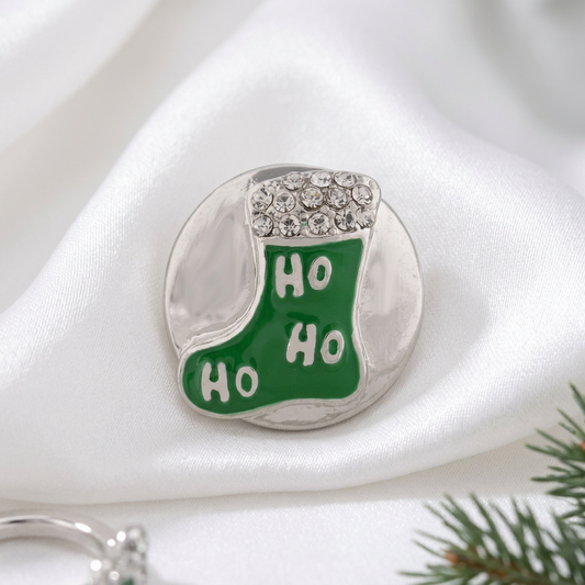 christmas stocking snap button by snappy jewels