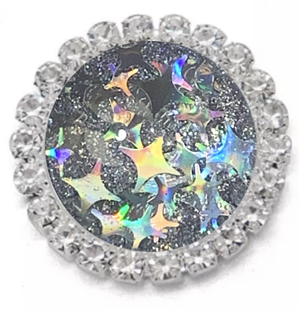 Statement Twinkle Twinkle Little Stars Holographic Bling Glitter Snap