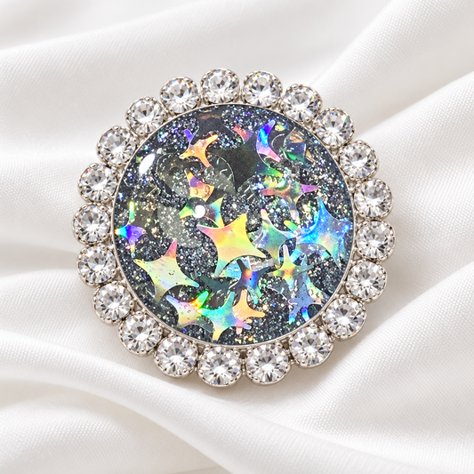 Statement Twinkle Twinkle Little Stars Holographic Bling Glitter Snap