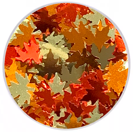 Statement Fall Leaves Glitter Snap