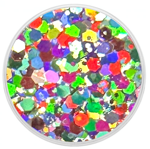 Statement Brilliant Colorful Kaleidoscope Glitter Snap