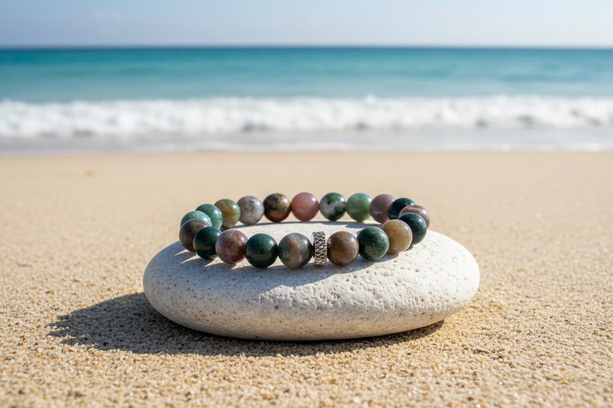 India Agate Stretch Bracelet