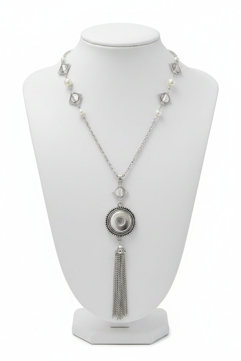 Statement Crystal Tassel Necklace