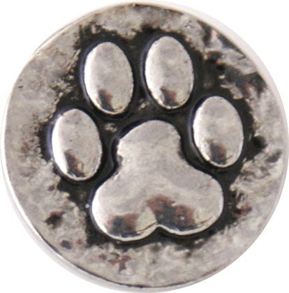 Statement Silver Cast Paw Print Snap