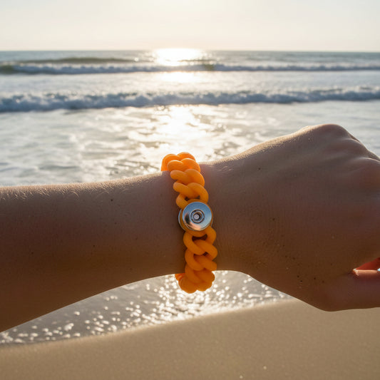 Petite Orange Silicone Stretch Bracelet