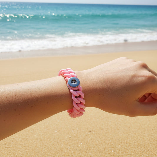 Petite Pink Silicone Stretch Bracelet