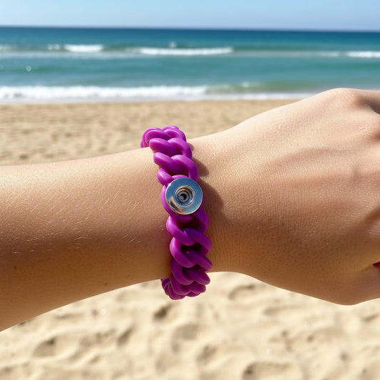 Petite Purple Silicone Stretch Bracelet