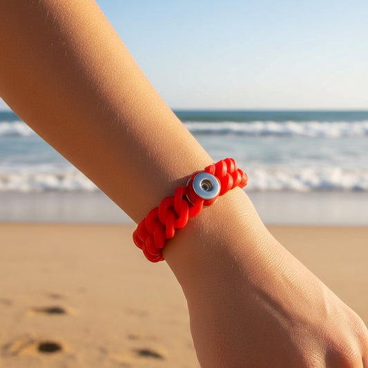 Petite Red Silicone Stretch Bracelet