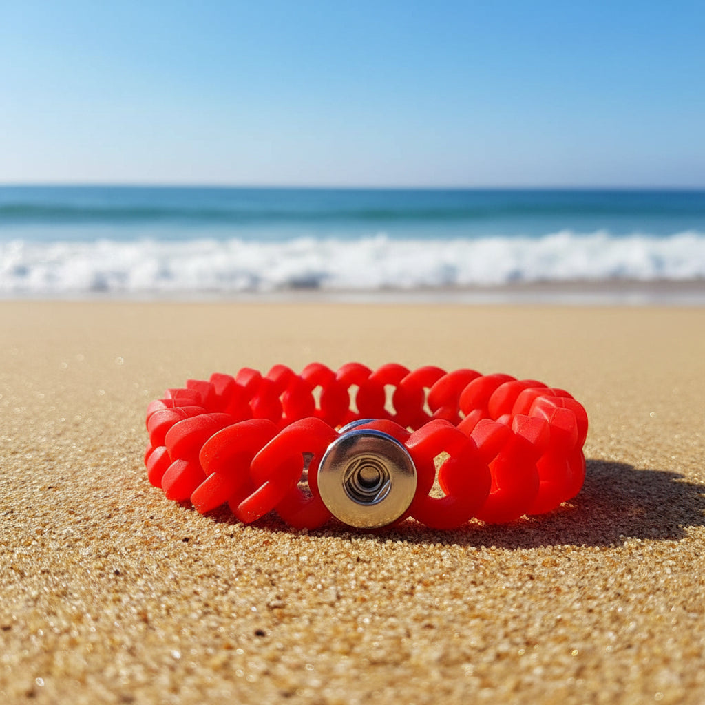 Petite Red Silicone Stretch Bracelet