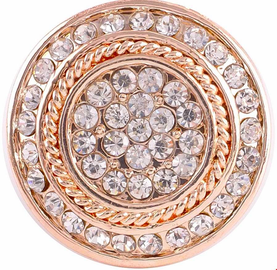 Statement Rose Gold Crystal Bling Snap