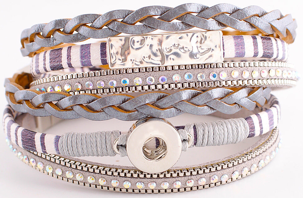 Petite Silver Multi-Wrap Bracelet