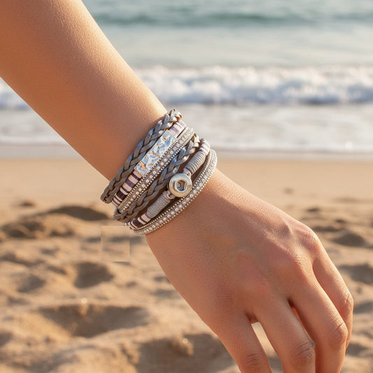Petite Silver Multi-Wrap Bracelet