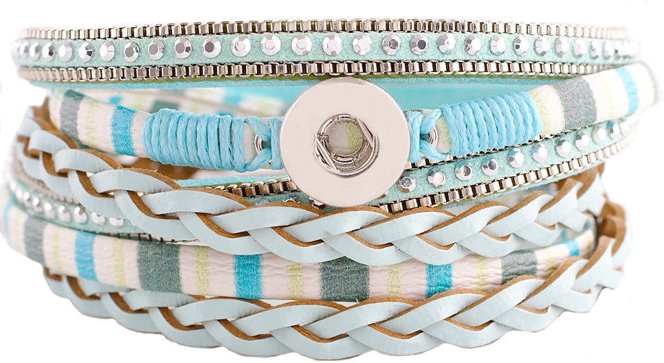 Petite Blue Multi-Wrap Bracelet