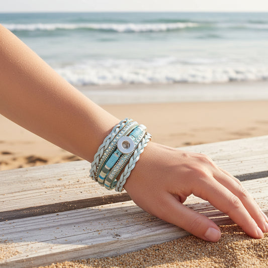 Petite Blue Multi-Wrap Bracelet