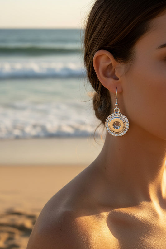 Petite Crystal Circle Earrings