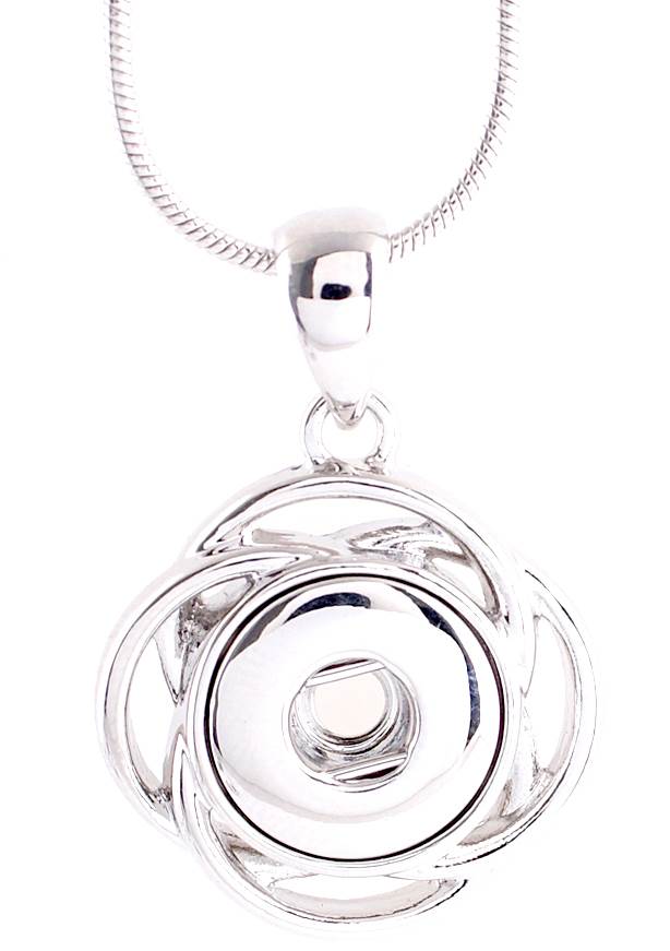 Petite Silver Tone Swirl Necklace